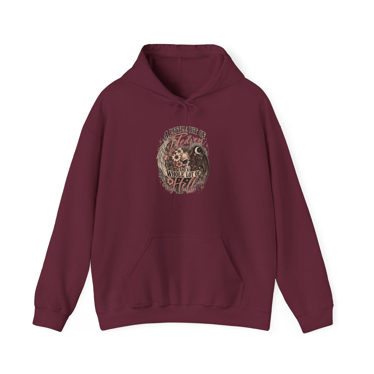 Skull & Roses Vintage Hoodie — 'Forever in the Fight' Gothic Pullover