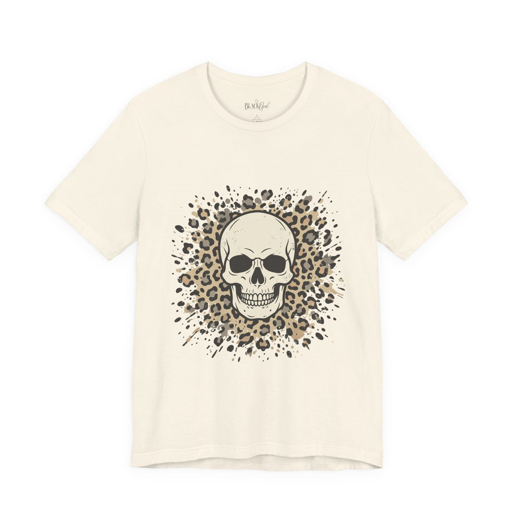 Skull & Leopard Graphic Tee — Bold Street Style Crew Neck