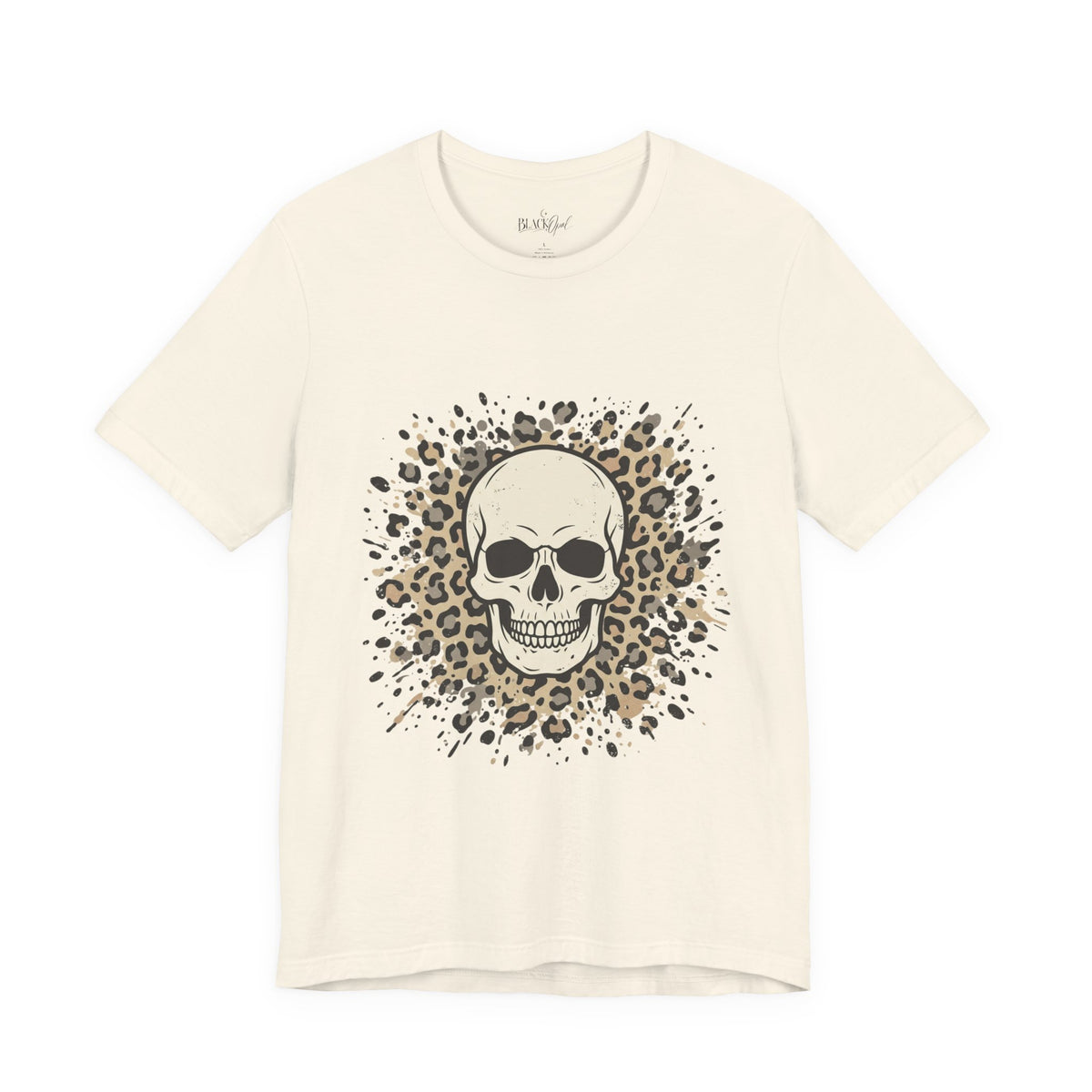 Skull & Leopard Graphic Tee — Bold Street Style Crew Neck