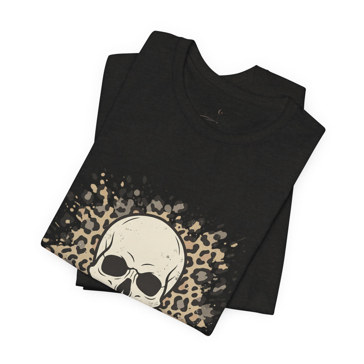 Skull & Leopard Graphic Tee — Bold Street Style Crew Neck