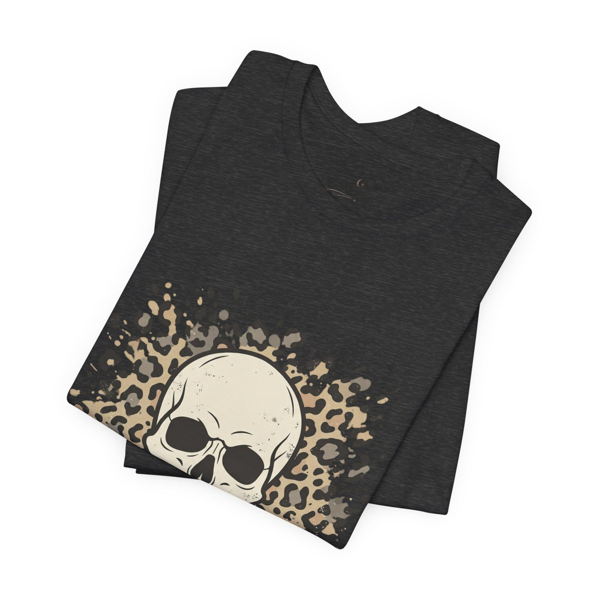 Skull & Leopard Graphic Tee — Bold Street Style Crew Neck