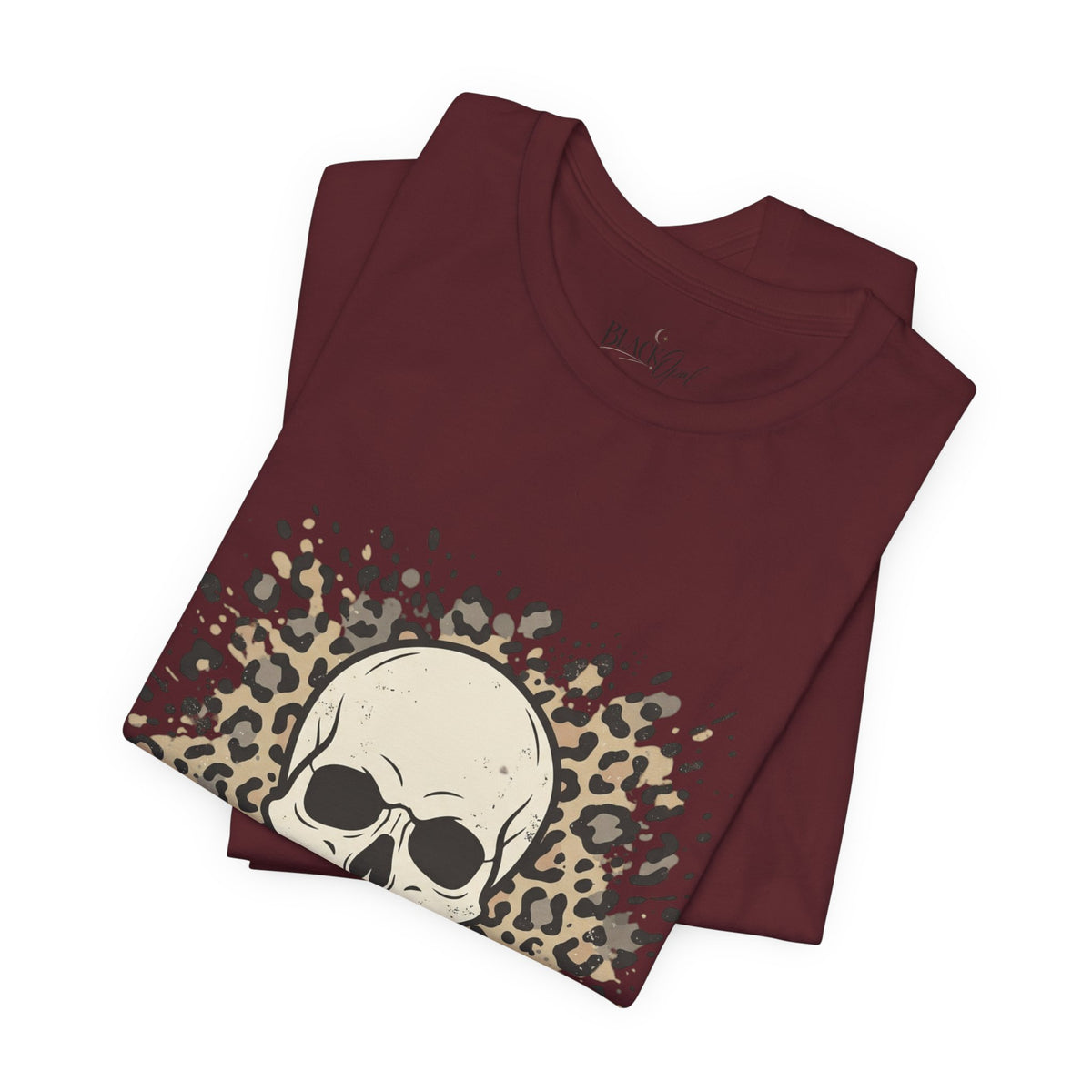 Skull & Leopard Graphic Tee — Bold Street Style Crew Neck