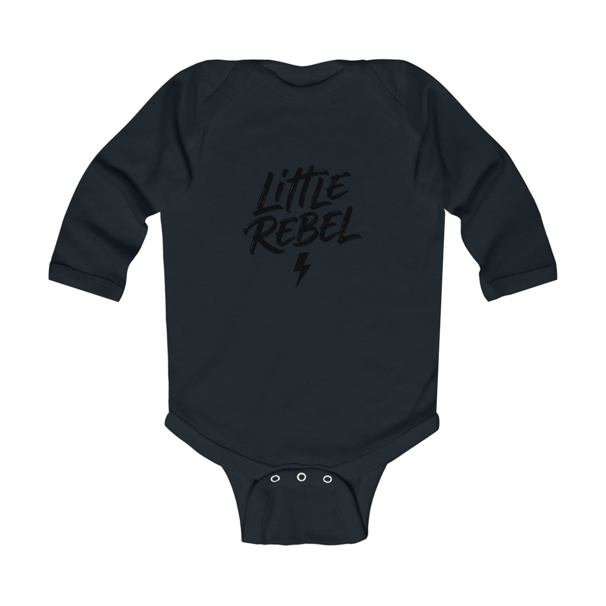 Infant Long Sleeve Bodysuit - "Little Rebel" Graphic Baby One-Piece