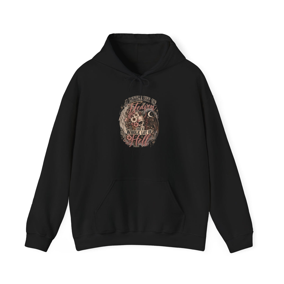 Skull & Roses Vintage Hoodie — 'Forever in the Fight' Gothic Pullover