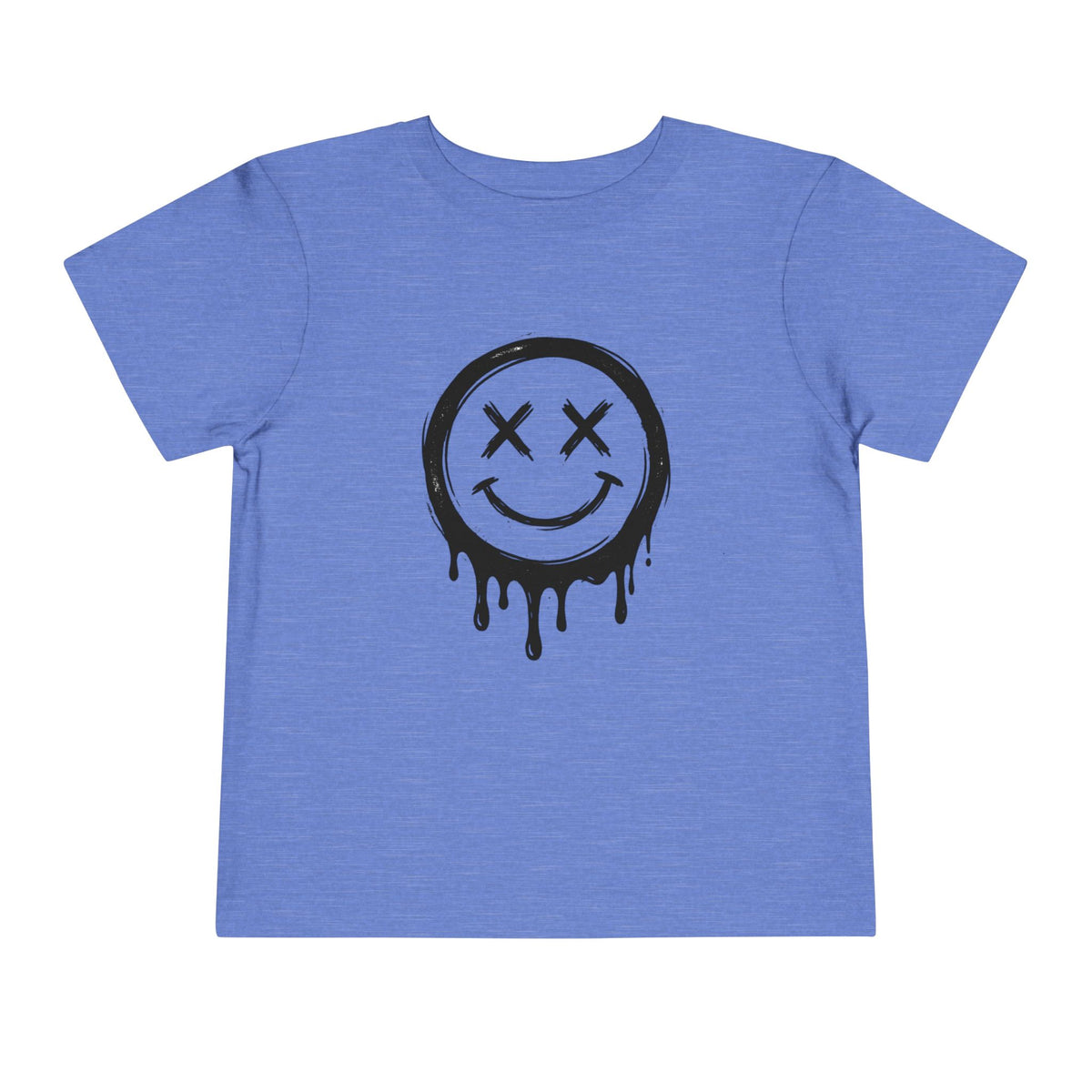 Toddler Tee — Dripping Smiley Face Graphic Kids Shirt