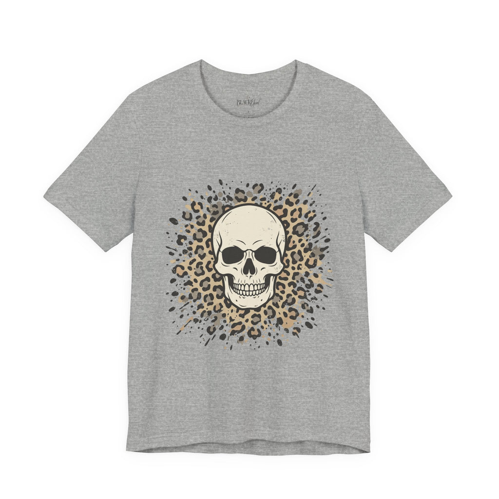 Skull & Leopard Graphic Tee — Bold Street Style Crew Neck
