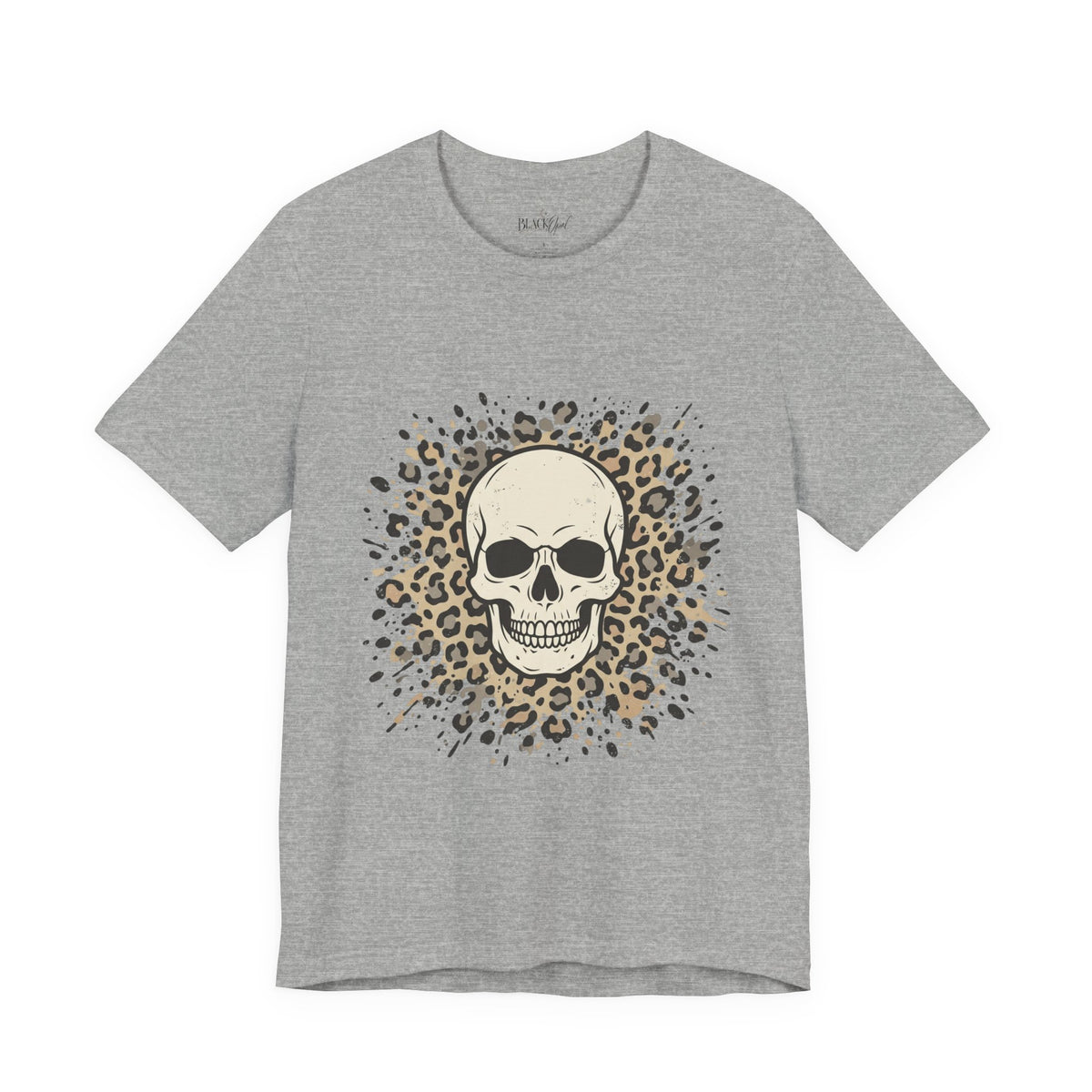 Skull & Leopard Graphic Tee — Bold Street Style Crew Neck