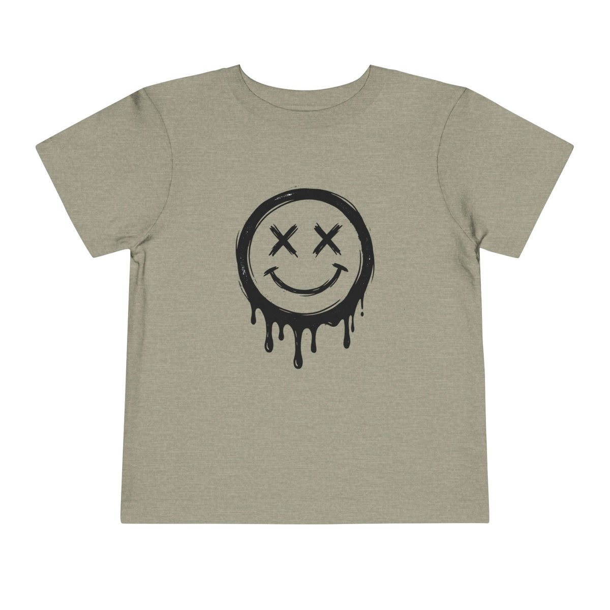 Toddler Tee — Dripping Smiley Face Graphic Kids Shirt