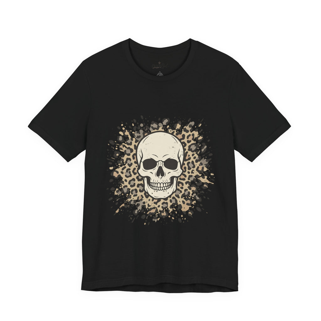 Skull & Leopard Graphic Tee — Bold Street Style Crew Neck