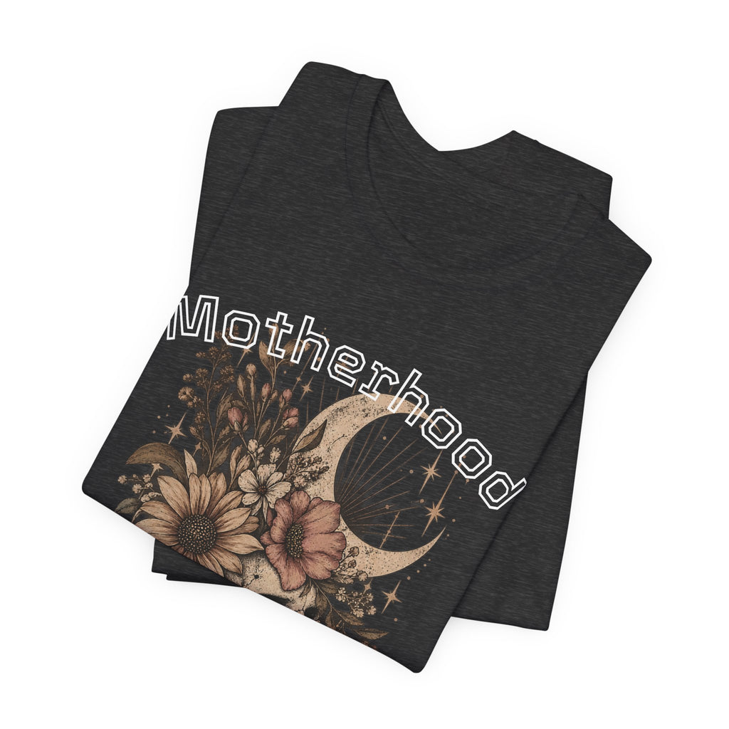 Motherhood Skull Floral T-Shirt — "Motherhood Made Me Feral" Graphic Tee