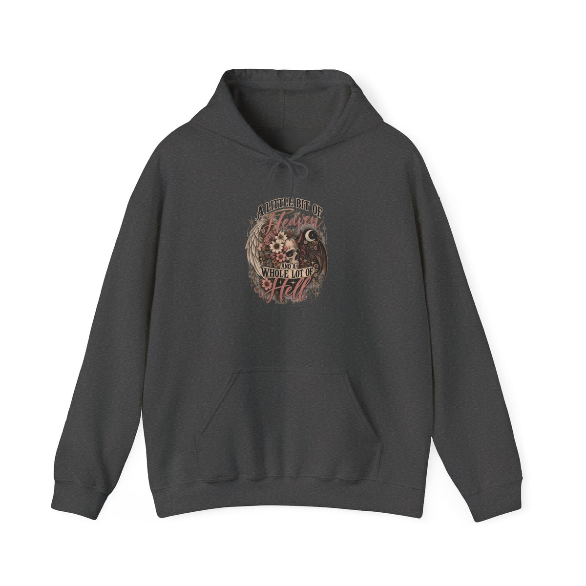 Skull & Roses Vintage Hoodie — 'Forever in the Fight' Gothic Pullover