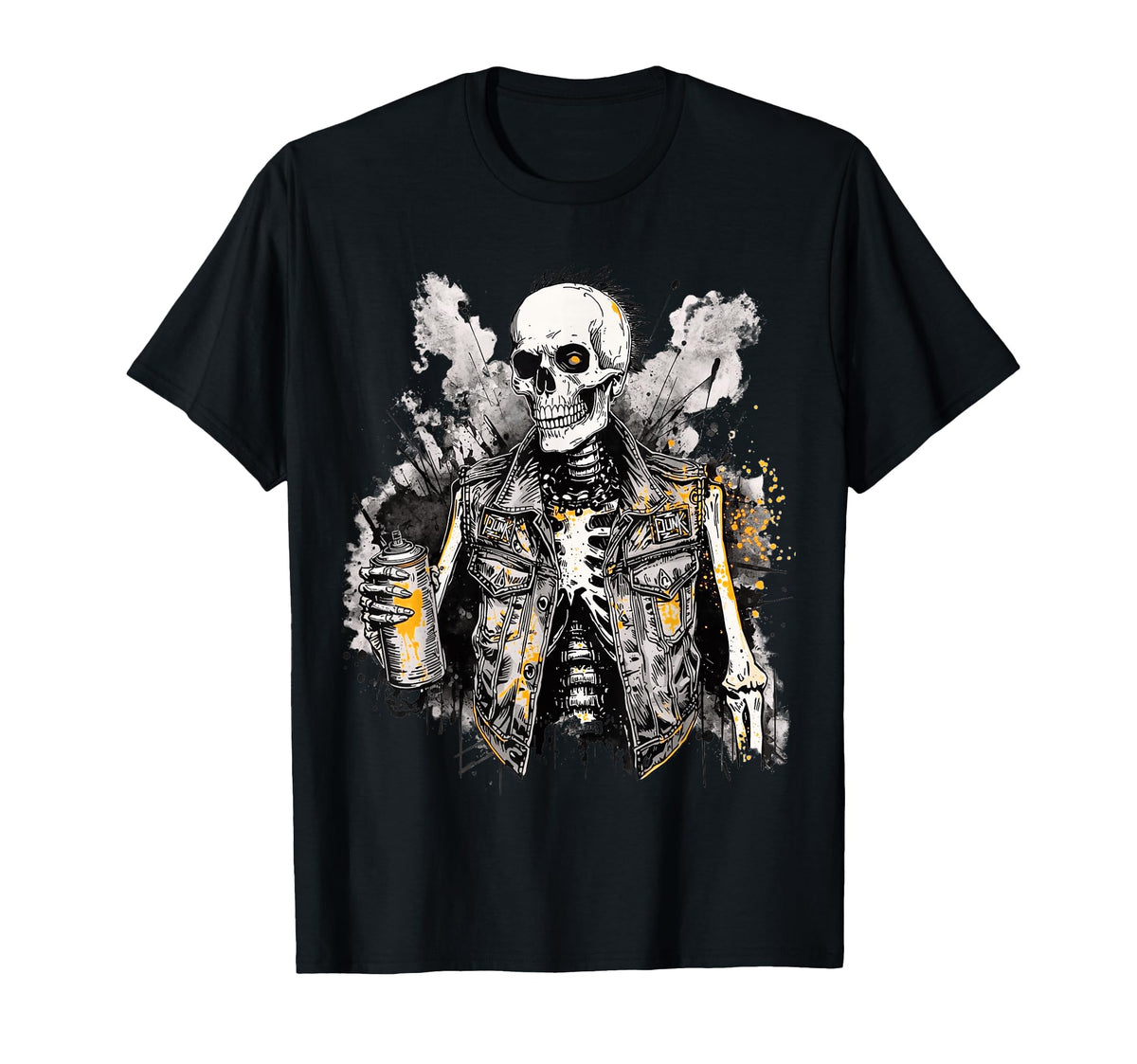 Grunge Skeleton Graffiti Artist Punk Tee, Sweatshirt & Hoodie | Unisex