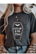 Ray of Pitch Black Cotton Graphic Tee | Sunshine Not Included