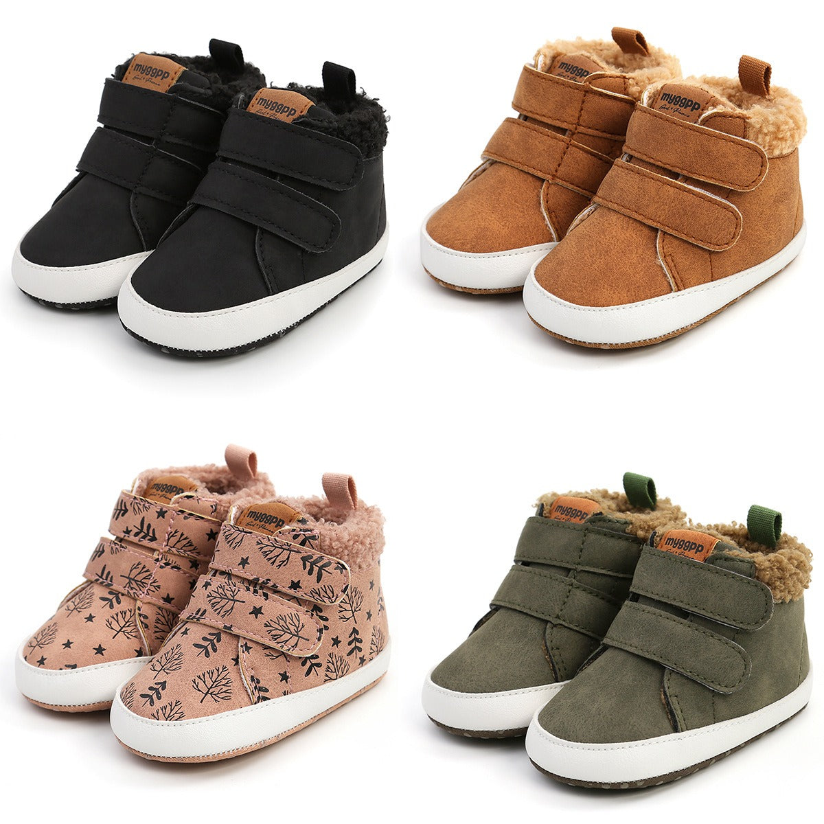 Baby High-Top Warm Walking Shoes