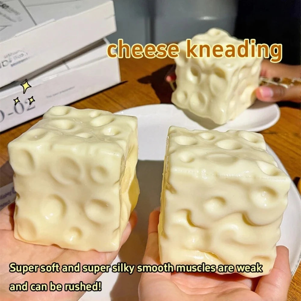 Grate Escape Cheese Cube Squishy Fidget Toy