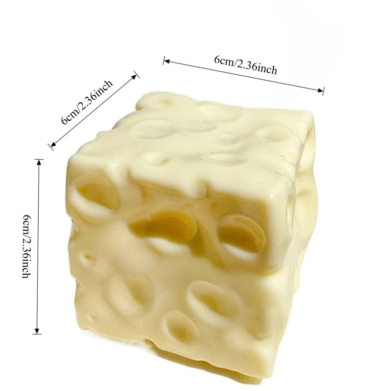 Grate Escape Cheese Cube Squishy Fidget Toy