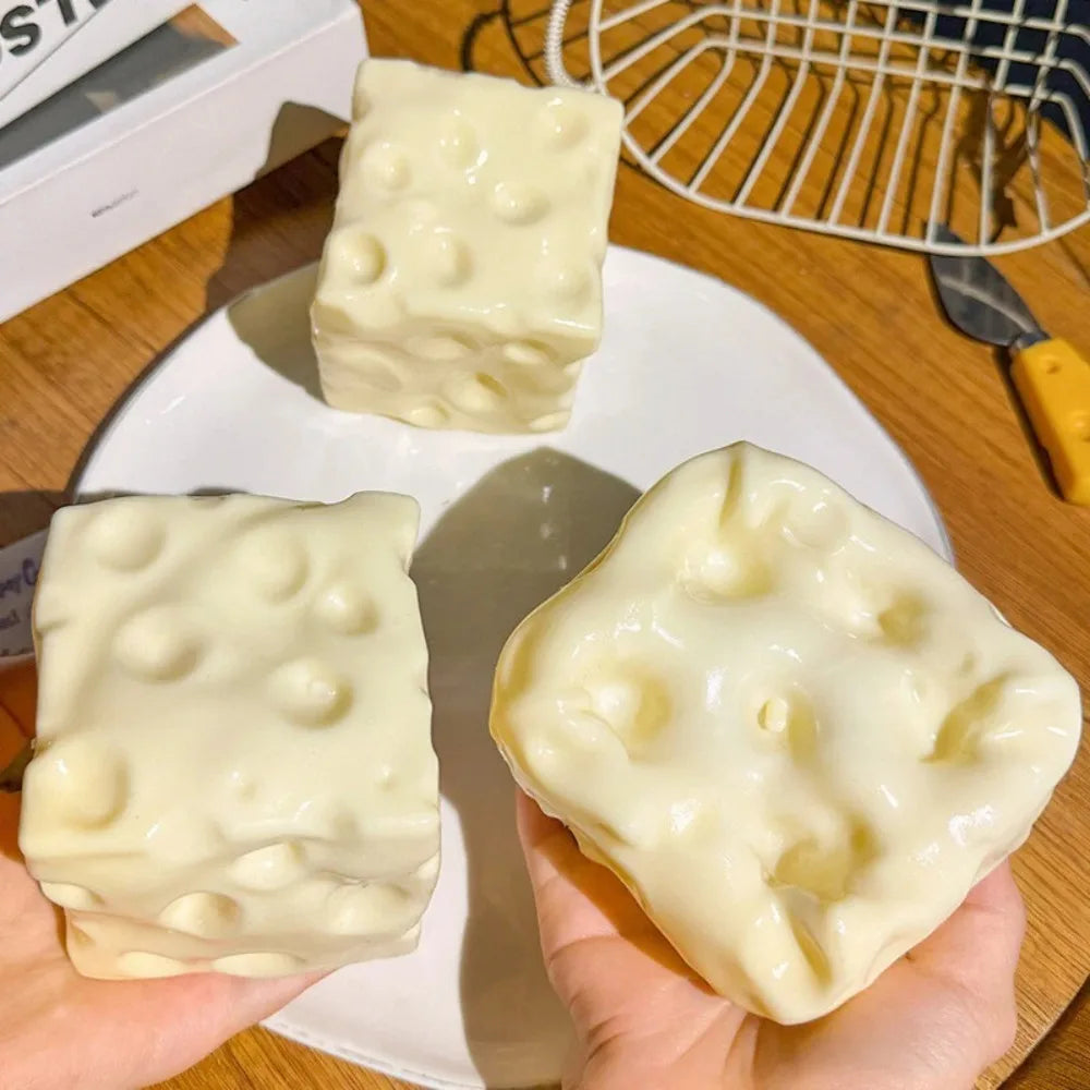 Grate Escape Cheese Cube Squishy Fidget Toy