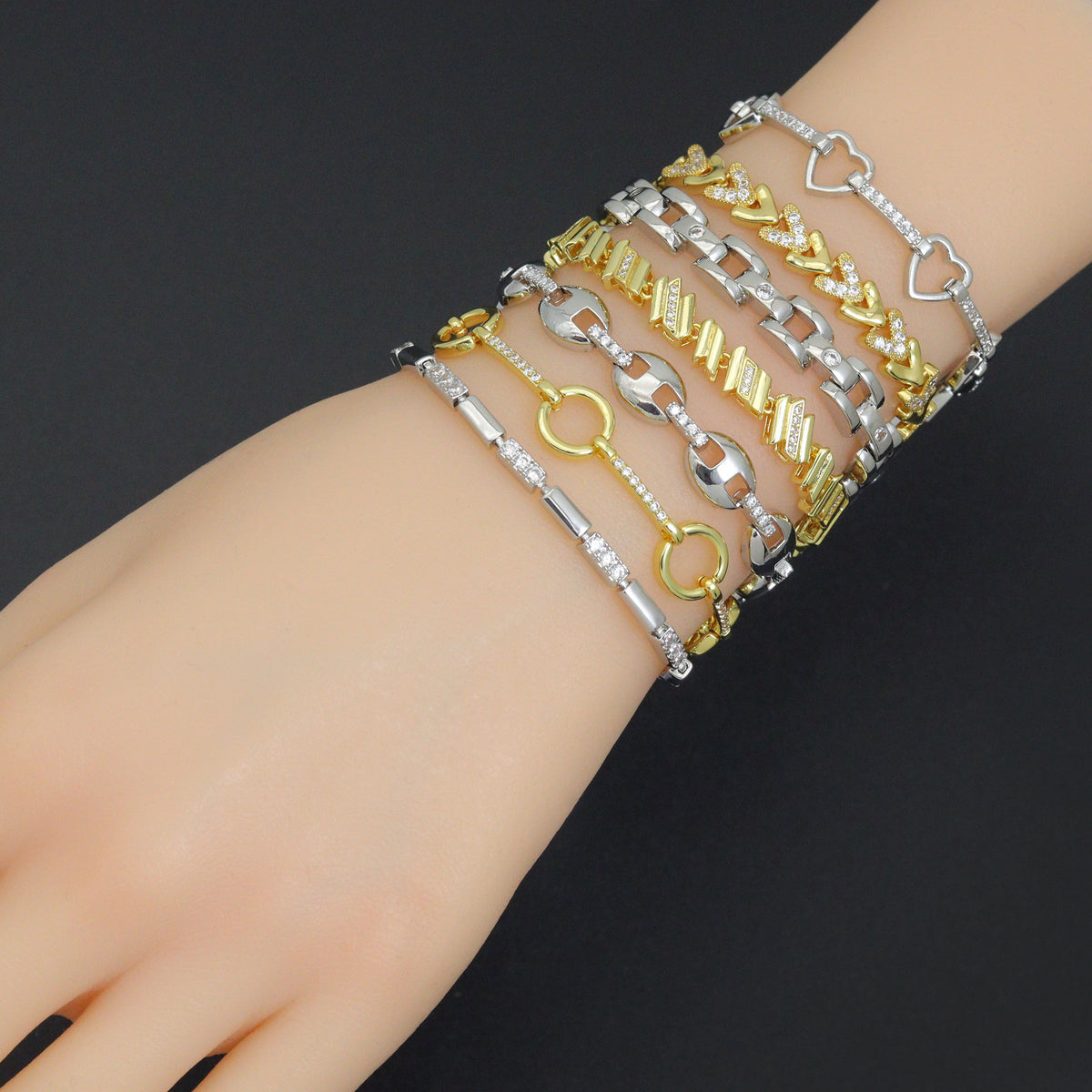 Linked Attitude | CZ Link Bracelet